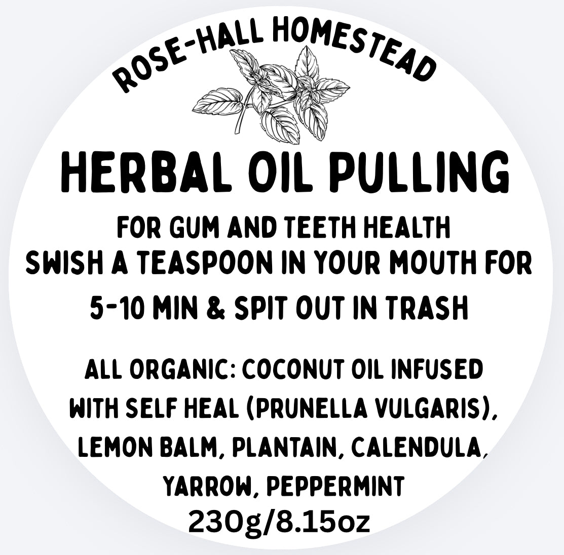 Herbal Pulling Oil - For Gum and Teeth Health - Self Heal