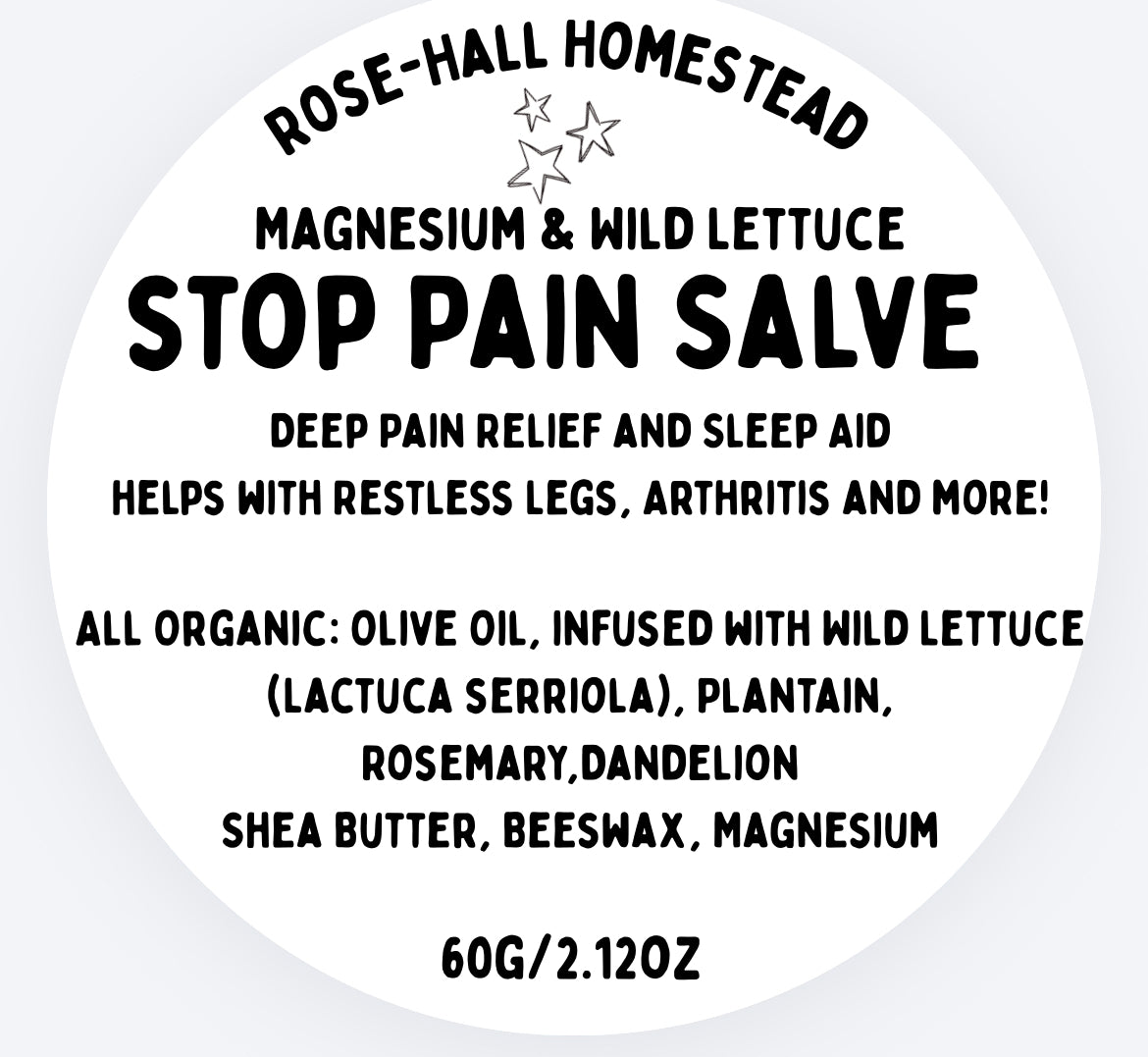Stop Pain Salve - Olive Oil Edition