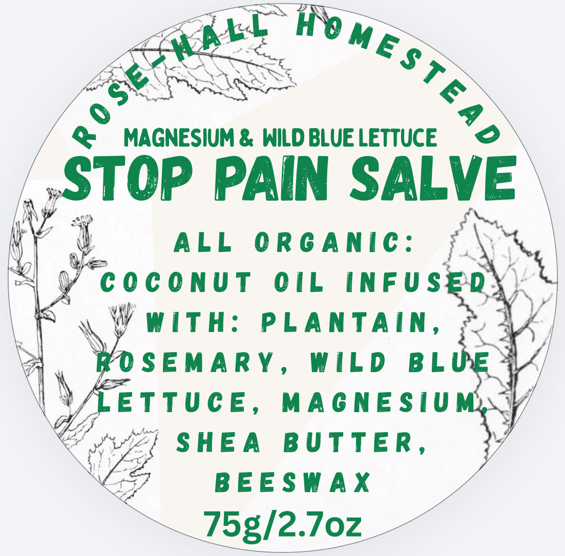 Stop Pain Salve - Magnesium and Wild Blue Lettuce