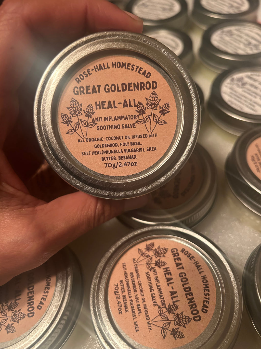 Great Golden Soothing Salve with Goldenrod, Holy Basil, and Self Heal