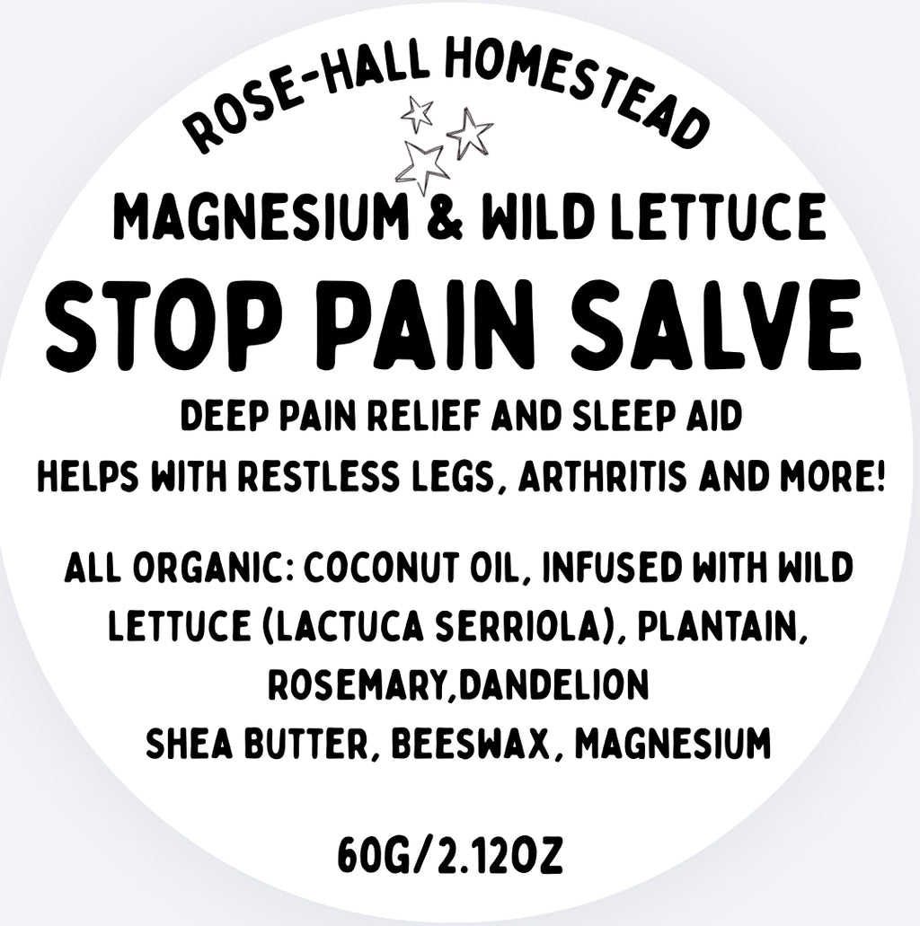 Stop Pain Salve - Magnesium and Wild Lettuce