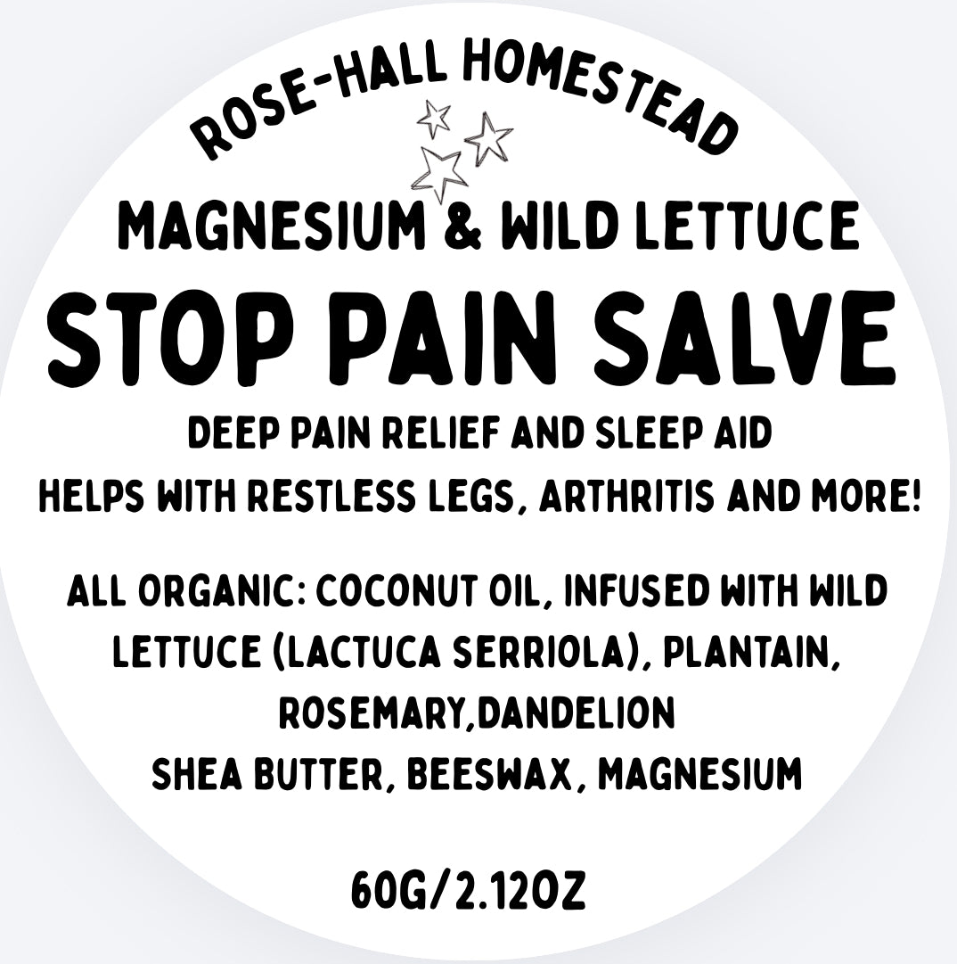 Stop Pain Salve - Magnesium and Wild Lettuce