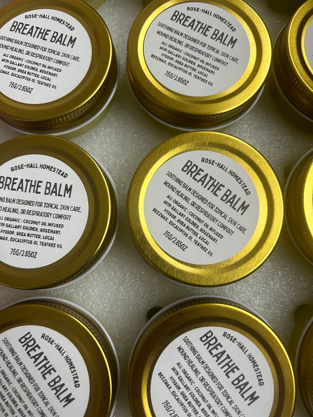 Hyssop Breathe Balm - with Eucalyptus and Tea Tree Oil- Rosemary, Gallant Soldier