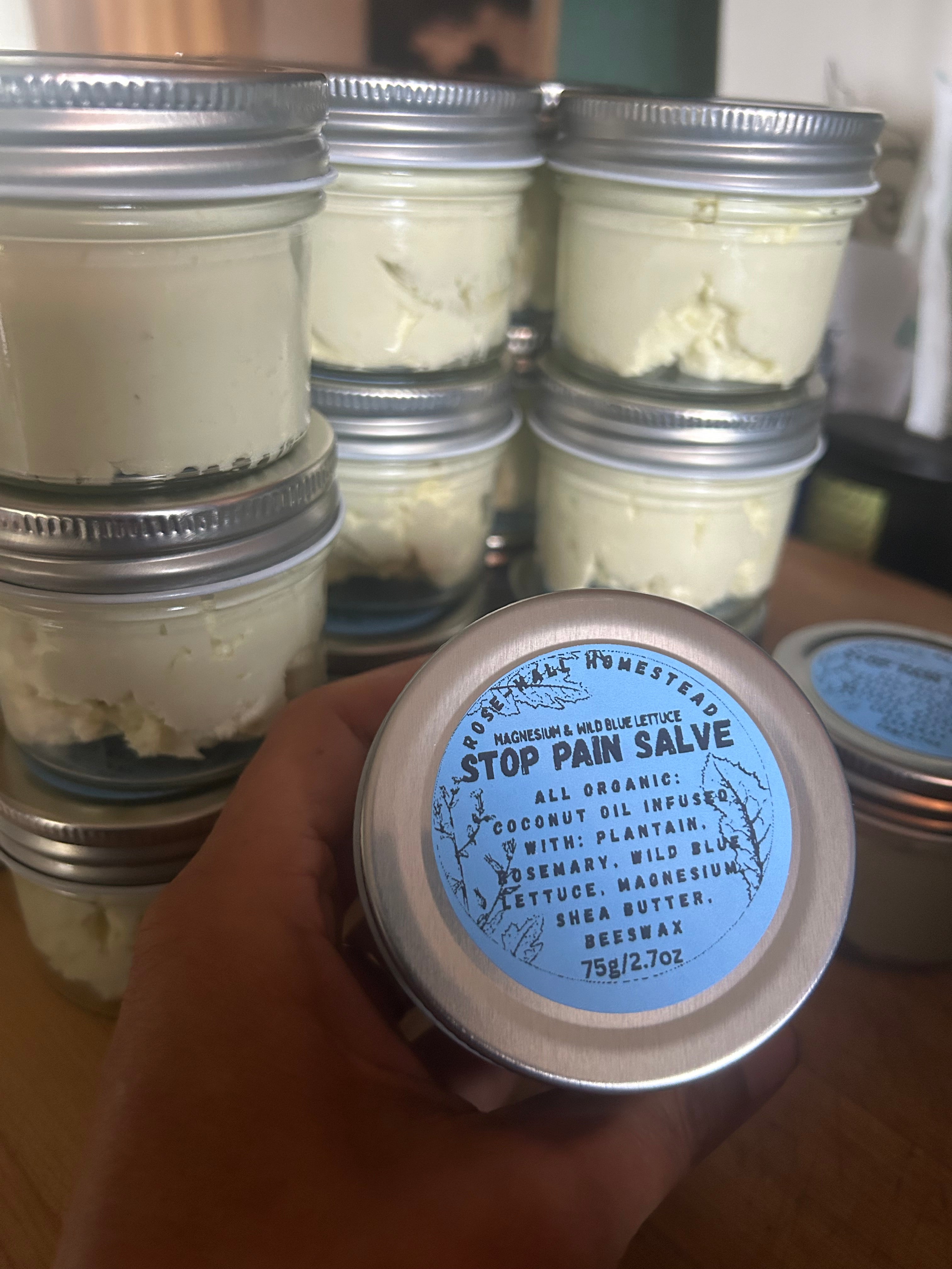 Stop Pain Salve - Magnesium and Wild Blue Lettuce