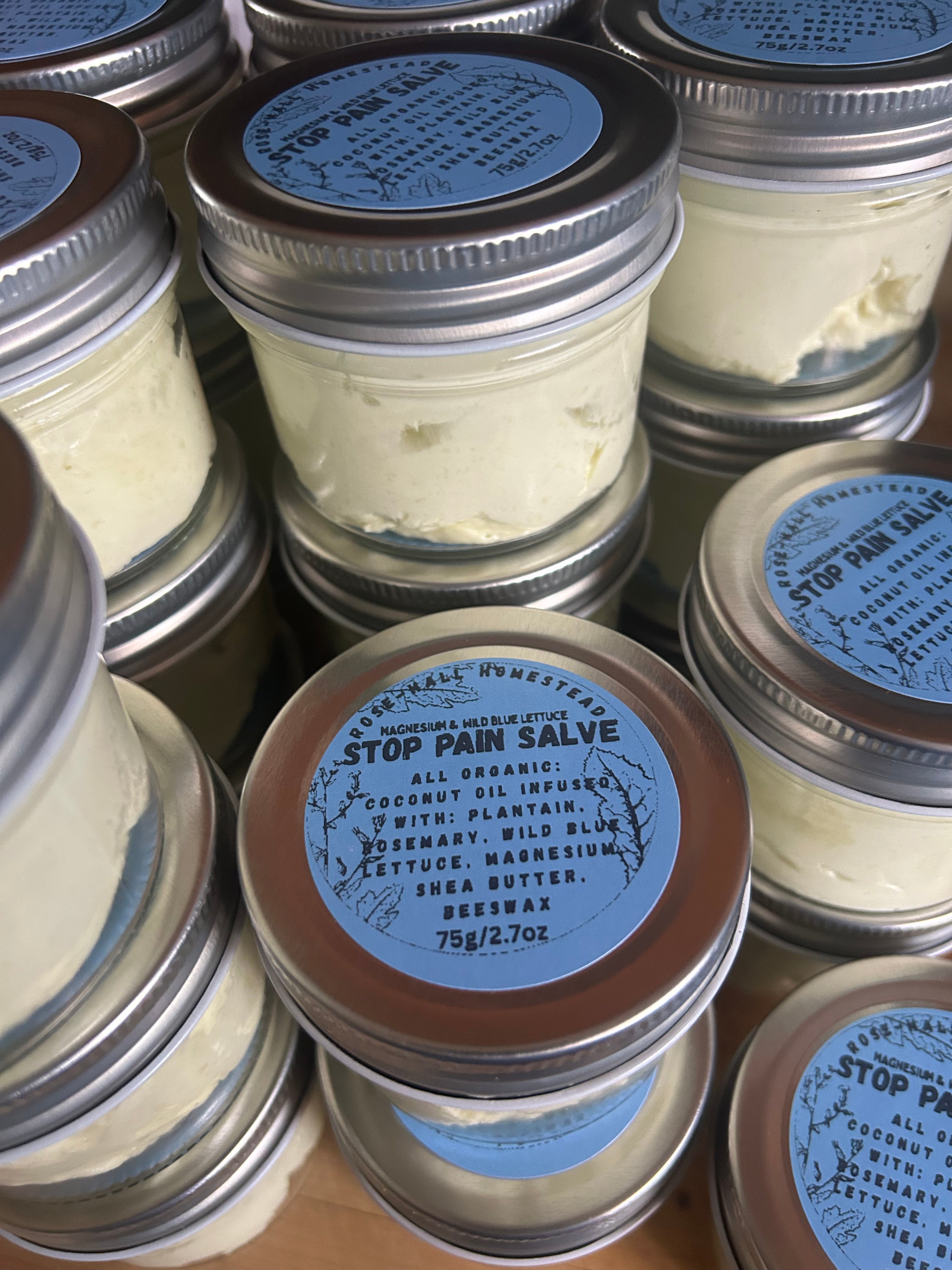 Stop Pain Salve - Magnesium and Wild Blue Lettuce