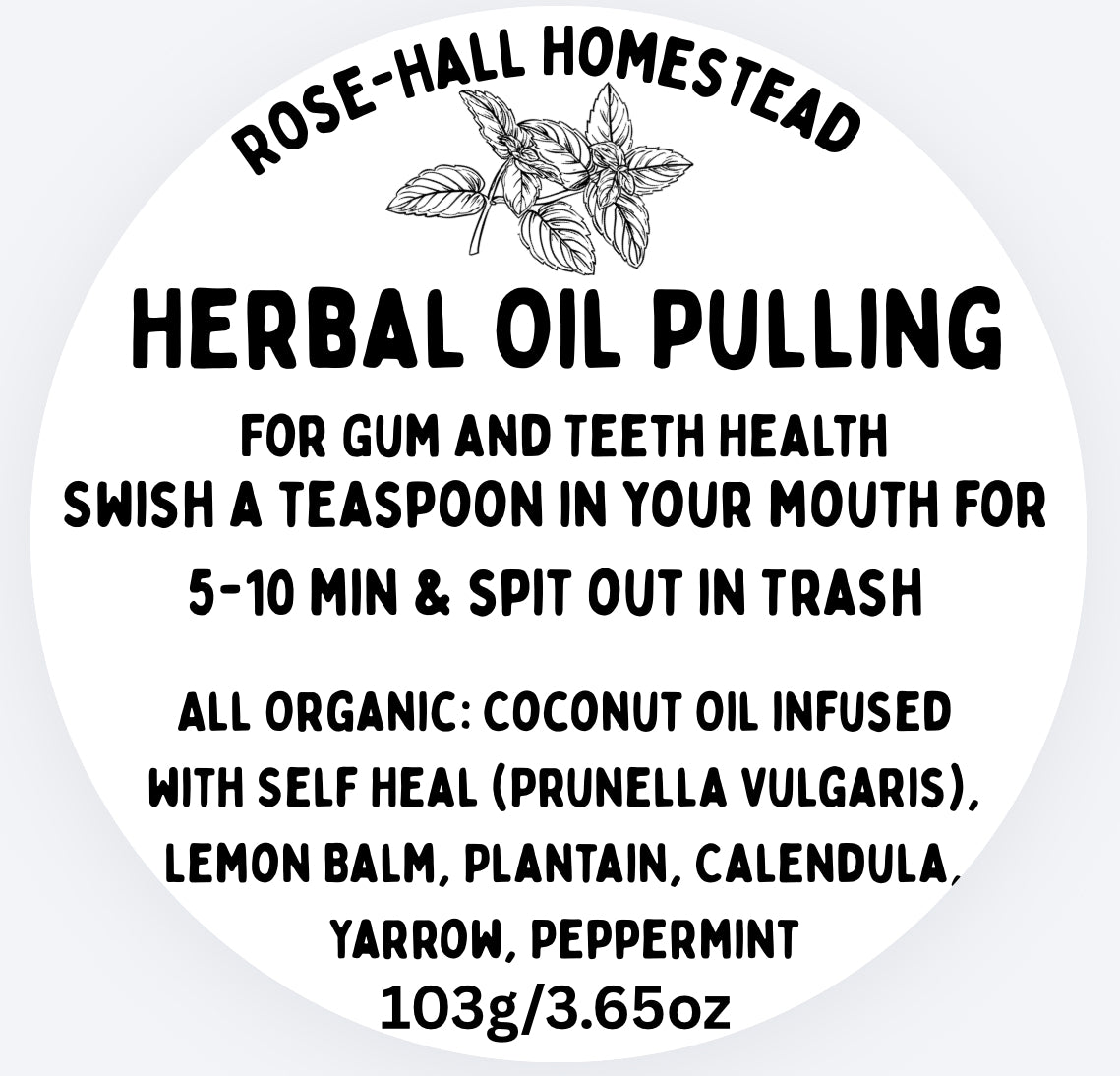 HERBAL OIL PULLING- with Self Heal Medium Size